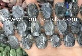 CNG8632 13*18mm - 15*25mm faceted freeform sesame jasper beads