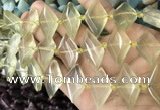 CNG8635 13*20mm - 15*25mm faceted freeform lemon quartz beads