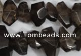 CNG866 15.5 inches 8*12mm – 14*22mm faceted nuggets smoky quartz beads