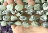 CNG8664 12*16mm - 18*25mm nuggets green rutilated quartz beads