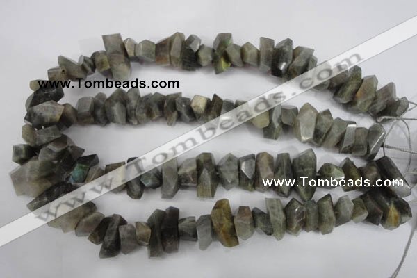 CNG867 15.5 inches 8*15mm – 13*24mm faceted nuggets labradorite beads