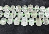 CNG8676 12*20mm - 20*33mm faceted nuggets green quartz beads