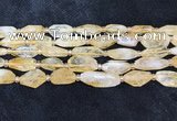 CNG8681 15.5 inches 12*23mm - 15*25mm faceted freeform citrine beads