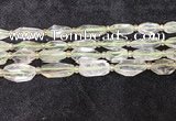 CNG8683 12*23mm - 15*25mm faceted freeform green quartz beads