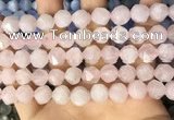 CNG8693 15.5 inches 10mm faceted nuggets rose quartz beads