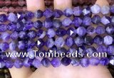 CNG8701 15.5 inches 8mm faceted nuggets amethyst gemstone beads