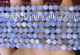 CNG8705 15.5 inches 6mm faceted nuggets blue chalcedony beads