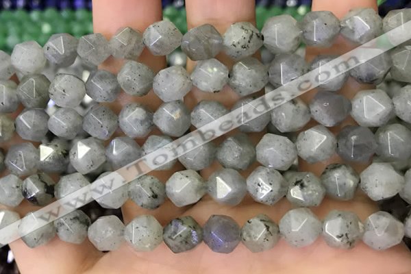 CNG8716 15.5 inches 8mm faceted nuggets labradorite gemstone beads