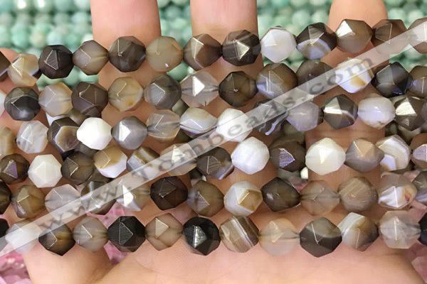 CNG8720 15.5 inches 6mm faceted nuggets agate gemstone beads