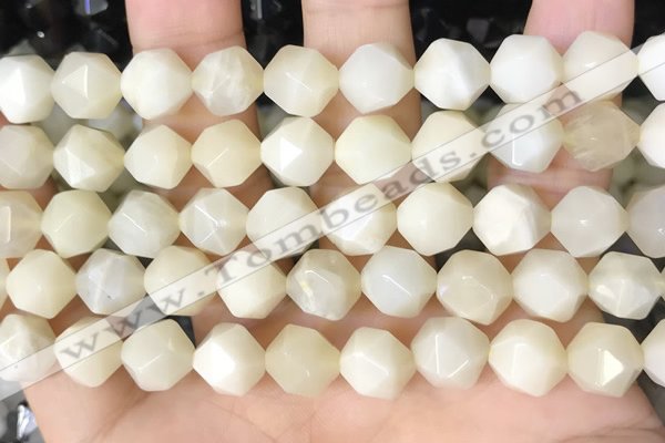 CNG8758 15.5 inches 10mm faceted nuggets moonstone gemstone beads