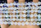 CNG8760 15.5 inches 8mm faceted nuggets opalite beads wholesale