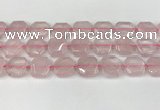 CNG8802 15.5 inches 16mm - 20mm faceted freeform rose quartz beads