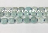 CNG8816 15.5 inches 16mm - 20mm faceted freeform amazonite beads
