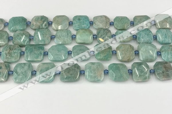 CNG8817 15.5 inches 16mm - 20mm faceted freeform amazonite beads