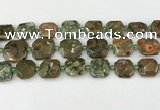 CNG8822 15.5 inches 16mm - 20mm faceted freeform rhyolite beads