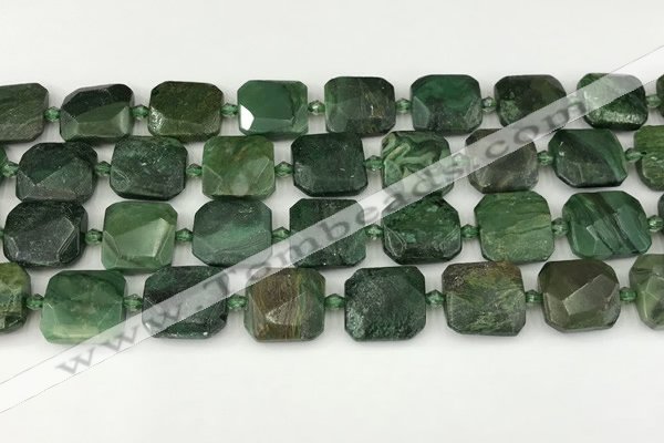 CNG8823 15.5 inches 16mm - 20mm faceted freeform african jade beads