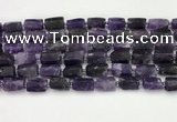 CNG8848 15.5 inches 8*12mm - 10*16mm nuggets matte amethyst beads