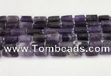 CNG8849 15.5 inches 8*12mm - 10*16mm nuggets matte amethyst beads