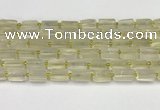 CNG8851 15.5 inches 8*12mm - 10*16mm nuggets matte lemon quartz beads