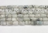 CNG8855 15.5 inches 8*12mm - 10*16mm nuggets matte white moonstone beads