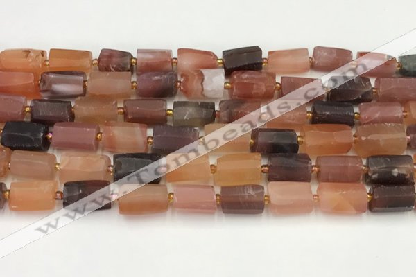 CNG8861 15.5 inches 8*12mm - 10*16mm nuggets matte carnelian beads