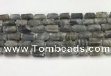 CNG8862 15.5 inches 8*12mm - 10*16mm nuggets matte labradorite beads