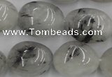 CNG887 15.5 inches 18*25mm nuggets black rutilated quartz beads