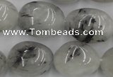 CNG887 15.5 inches 18*25mm nuggets black rutilated quartz beads