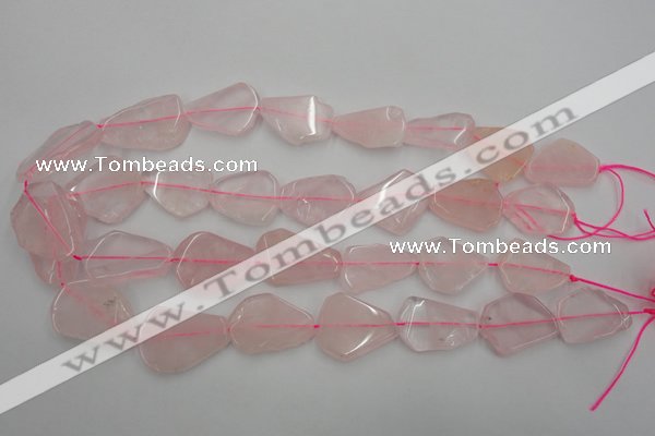 CNG888 15.5 inches 18*22mm – 25*30mm freeform rose quartz beads