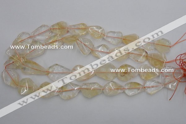 CNG889 15.5 inches 15*20mm – 20*30mm freeform citrine beads