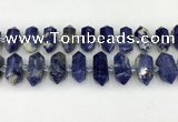 CNG8903 10*25mm - 14*30mm faceted nuggets sodalite beads