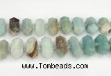 CNG8914 15.5 inches 10*25mm - 15*30mm faceted nuggets amazonite beads