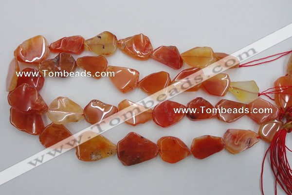 CNG892 15.5 inches 15*20mm – 20*30mm freeform red agate beads