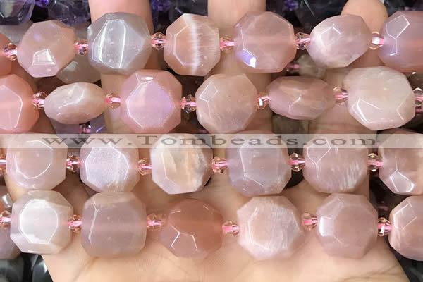 CNG8927 15 inches 14mm - 16mm faceted freeform moostone beads