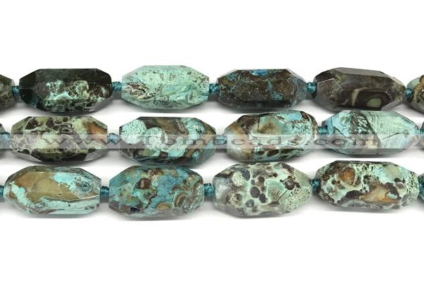 CNG8940 15*30mm - 16*38mm faceted nuggets ocean agate beads