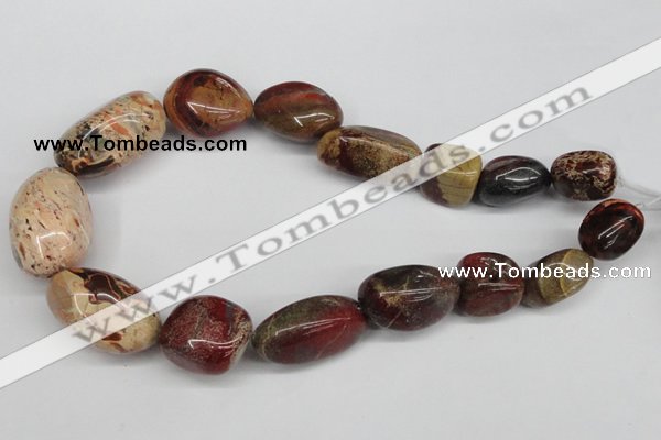 CNG90 15.5 inches 10*18mm - 20*35mm nuggets jasper gemstone beads