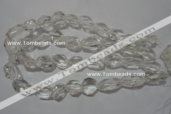 CNG901 15.5 inches 13*15mm – 14*22mm faceted nuggets white crystal beads