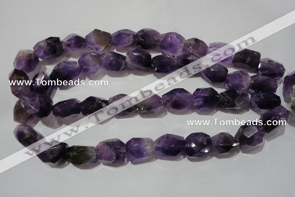 CNG903 15.5 inches 15*20mm – 18*26mm faceted nuggets amethyst beads