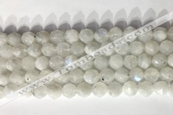 CNG9052 15.5 inches 10mm faceted nuggets white moonstone gemstone beads