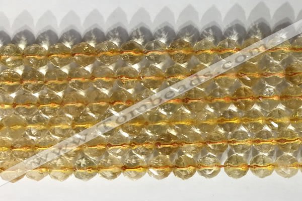 CNG9054 15.5 inches 8mm faceted nuggets citrine gemstone beads