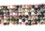 CNG9057 15.5 inches 8mm faceted nuggets tourmaline gemstone beads