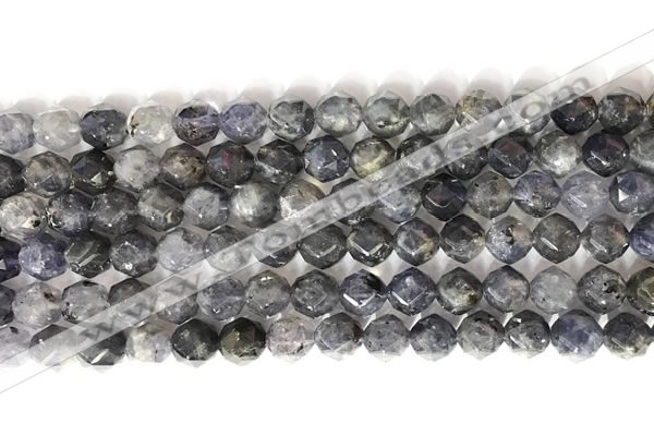 CNG9059 15.5 inches 8mm faceted nuggets iolite gemstone beads