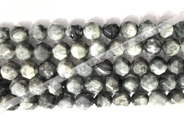 CNG9069 15.5 inches 10mm faceted nuggets eagle eye jasper gemstone beads