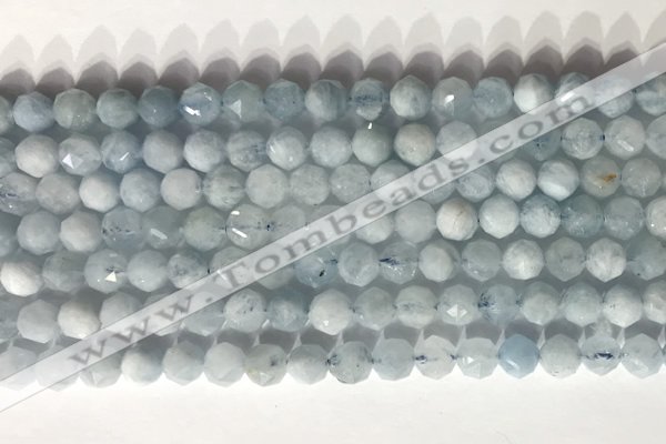 CNG9084 15.5 inches 6mm faceted nuggets aquamarine gemstone beads