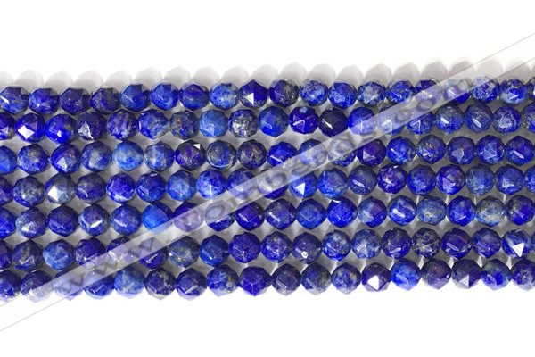 CNG9099 15.5 inches 6mm faceted nuggets lapis lazuli beads