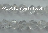 CNG910 15 inches 6mm faceted nuggets white crystal beads