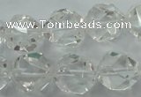 CNG915 15 inches 16mm faceted nuggets white crystal beads