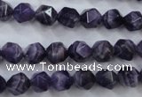 CNG928 15 inches 8mm faceted nuggets amethyst gemstone beads