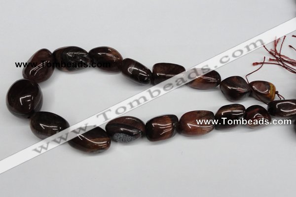 CNG93 15.5 inches 15*20mm - 20*30mm nuggets tiger eye gemstone beads