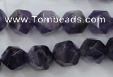 CNG931 15 inches 14mm faceted nuggets amethyst gemstone beads